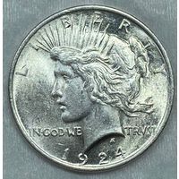 Доллар мирный 1924 США ярчайшая!