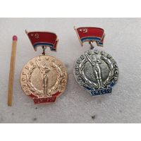 Набор знаков. Спартакиада Азербайджанской ССР. Чемпион и 2 место. редкие
