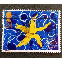 Марка Великобритания 1992 год Единый европейский рынок
