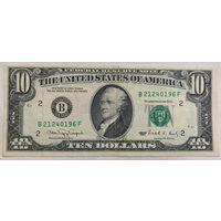 10 долларов США. 1990г-1993г