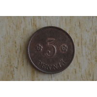 Финляндия 5 пенни 1936 с 1 руб