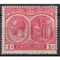 181.BrK. Великобритания. Колонии. Сент Китс и Невис. Георг V. 1921 г.  1d. Mi.#38.