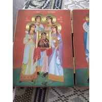 Икона складень деревяный царская семья