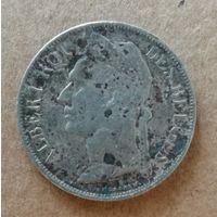 Бельгийское Конго 1 франк 1925 г., Надпись на французском - 'ALBERT ROI DES BELGES',  KM# 20