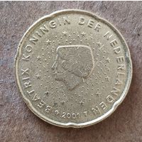 Нидерланды 20 евроцентов 2001 г., KM# 238