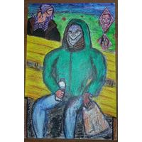 Картина холст 30 на 20см акрил весна авторская