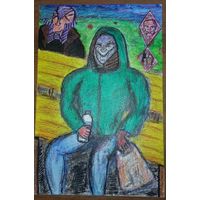 Картина холст 30 на 20см акрил весна авторская