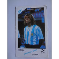 Календарик 1992 г.  Клаудио Каниджа (Аргентина).