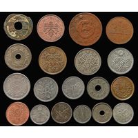 19 МОНЕТ ЯПОНИИ БЕЗ ПОВТОРОВ С СЕРЕБРОМ (100 ЙЕН 1960 г.)