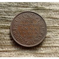 Werty71 Британская Индия 1/4 анны 1942 Георг 6 состояние
