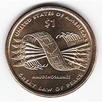 1 доллар США 2011 год Сакагавея Пояс Гайавата двор D_состояние aUNC