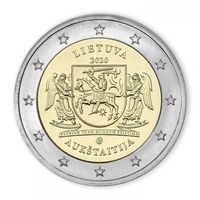 Литва 2 евро, 2020 Литовские этнографические регионы - Аукштайтия UNC