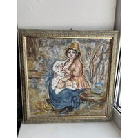 Картина масло женщина кормит грудью