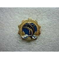 Знак юбилейный. Подводный флот России 120 лет. Флот морфлот ВМФ ВМС дельфин.  Латунь цанга.