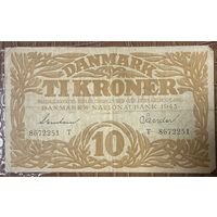Банкнота 10 крон 1943 год. Дания