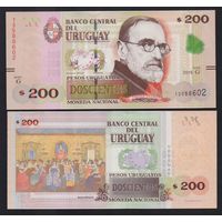 Уругвай 200 песо образца 2019 года UNC p96 серия G