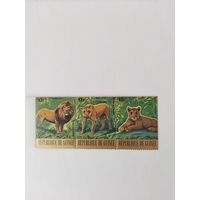 Гвинея  1977 3м сцепка  дикие животные