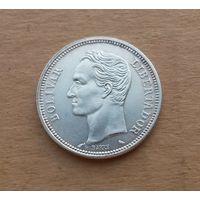 Венесуэла, 2 боливара 1960 г., серебро 0.835
