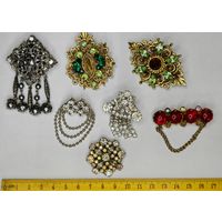 Брошь. Одним лотом 7 шт. С рубля