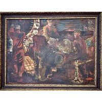 Алесь Мара (Марочкин А.А) "В цеху БЕЛАЗа" 1970 год. Х,М. Размер 66х85см.