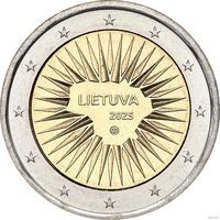 2 евро 2025 Литва Оборона страны UNC из ролла