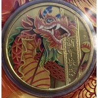 Тувалу 1 доллар 2019 г. Год дракона