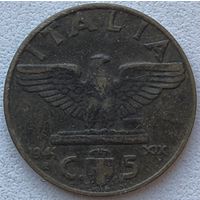 Италия 5 чентезимо 1941 г.