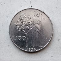 100 лир 1956 года Италия. Итальянская Республика.