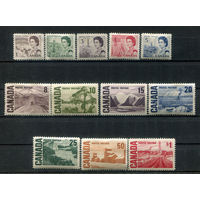 Канада - 1967г. - королева Елизавета II, ландшафты - 12 марок - полная серия, MH, MLH [Mi 398-409]. #3-WB-92-KB-1