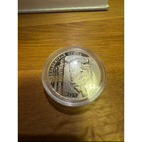 Беларусь 1 рубль, 2001 Беловежская пуща - Зубр.