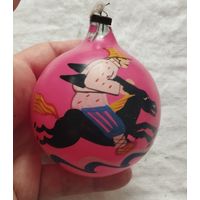 Ёлочная игрушка шар толстые стекло