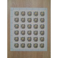 Лист 1981 г. Цветы украинских Карпат  6 к.