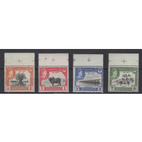 Бахавалпур / Bahawalpur 1949** Эмир Юбилей Флора и Фауна серия (SG#39-42)