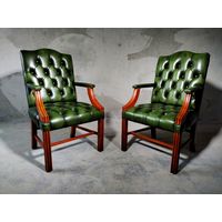 Роскошные английские кожаные кресла Честерфилд