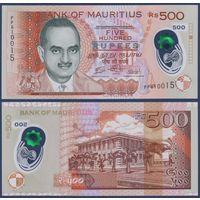 Маврикий, 500 рупий 2021 г., P-66 (полимер, политик Сукдео Биссундоял), UNC