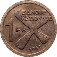 РАСПРОДАЖА!!! - КАТАНГА 1 франк 1961 год