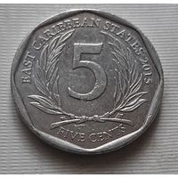 5 центов 2015 г. Восточные Карибы