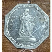 Германия Нюрнберг нотгельд 20 пфеннигов 1919 год. Ганс Закс. трамвайный жетон