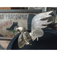 Статуэтка фигурка бойцовый петушок латунь серебрение