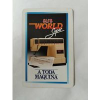 Календарик карманный 1989г.Испания .Швейная машинка.