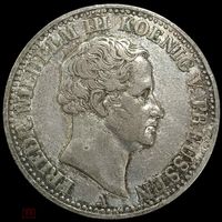 Талер 1838 Германия Пруссия серебро Рельефная