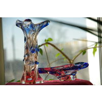 Ваза + пепельница  ( продается комплектом )   Чехословакия  ( все целое )