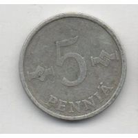 5 пенни 1980 Финляндия