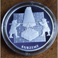 Латвия 1 лат 2003 Время и ценности - Курляндия. Серебро.