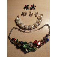 Колье бижутерия СССР 1960-1970е СССР ВИНТАЖ одним лотом