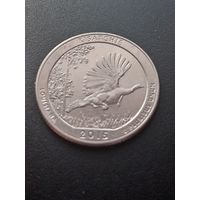 США 25 центов  2015 г. D - Национальный лес Кисатчи. Штат Луизиана