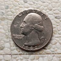 1/4 доллара (квотер) 1982(D) года США.