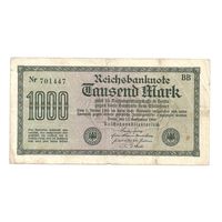 Германия 1000 марок 1922 г. Веймарская республика