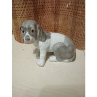 Статуэтка фарфоровая Миленький щенок бигля.