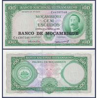 Мозамбик, 100 эскудо 1961 (1976) г, P-117 (C, губернатор Айрес-де-Орнелас), UNC